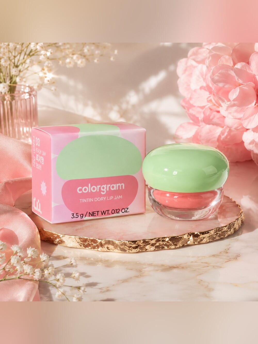 ✨️🍑Colorgram Tintin Dory Lip Jam #03 Peach Jam | Korean Beauty Lip Balm
